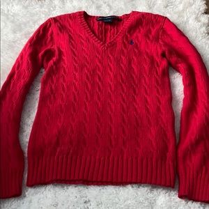 Ralph Lauren Cable Knit Sweater (red)